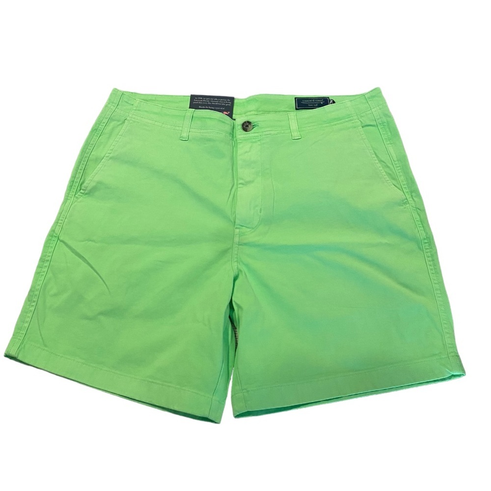 Vineyard Vines Men’s 7” Flat Front Island Short Size 38 Waist Neon Green - Picture 1 of 3